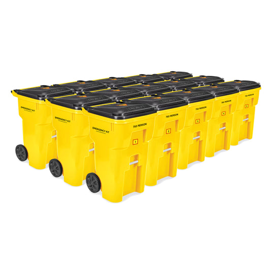 750 Person Survival Kit in Rolling Bin