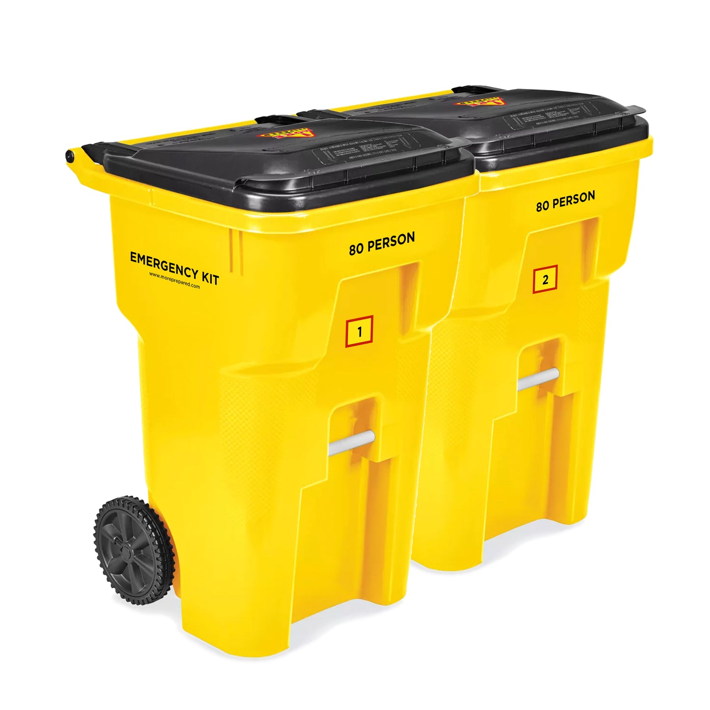 80 Person Survival Kit in Rolling Bin