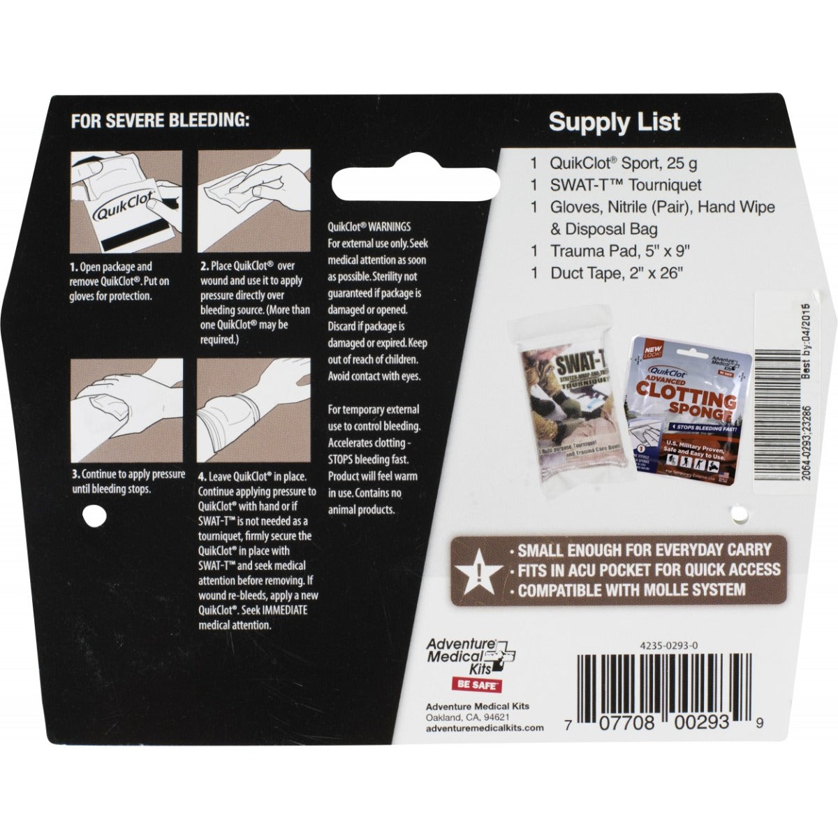Adventure Medical Trauma Pak Pro back