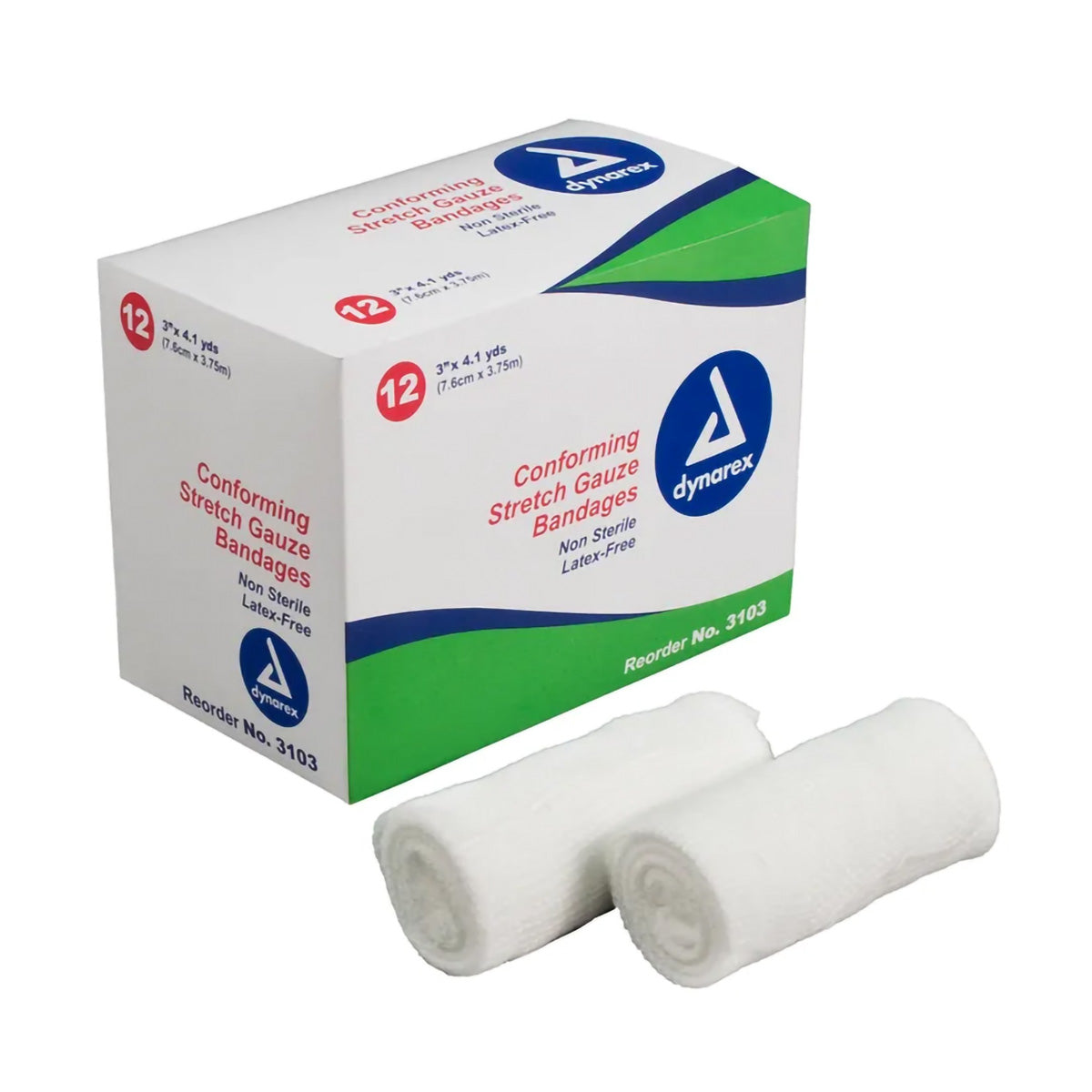 Dynarex 3103 3" Non-Sterile Gauze Roll