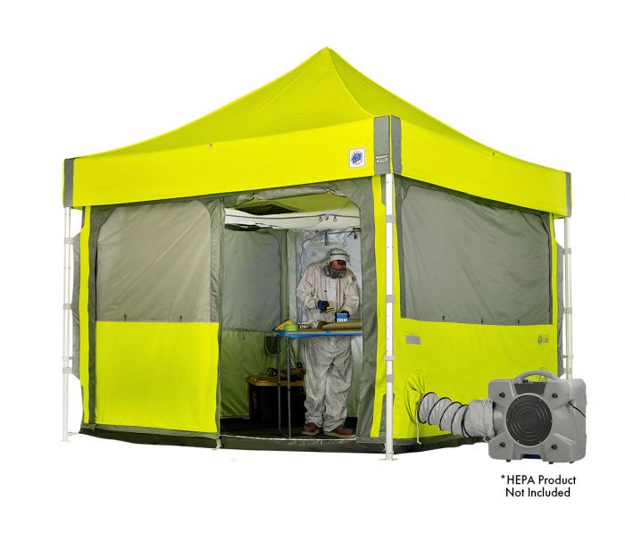 pop up work tent E-Z UP Emergency Medical Containment Cube, Vinyl, EMC100KLA