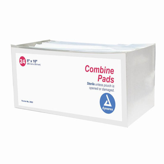 24 pack of Dynarex 3503 8" x 10" combine pads