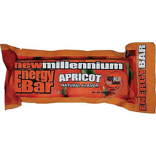 Apricot flavor New Millennium Energy Bar in orange package
