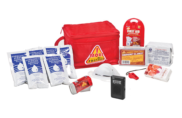1 Person emergency kit in red cooler bag