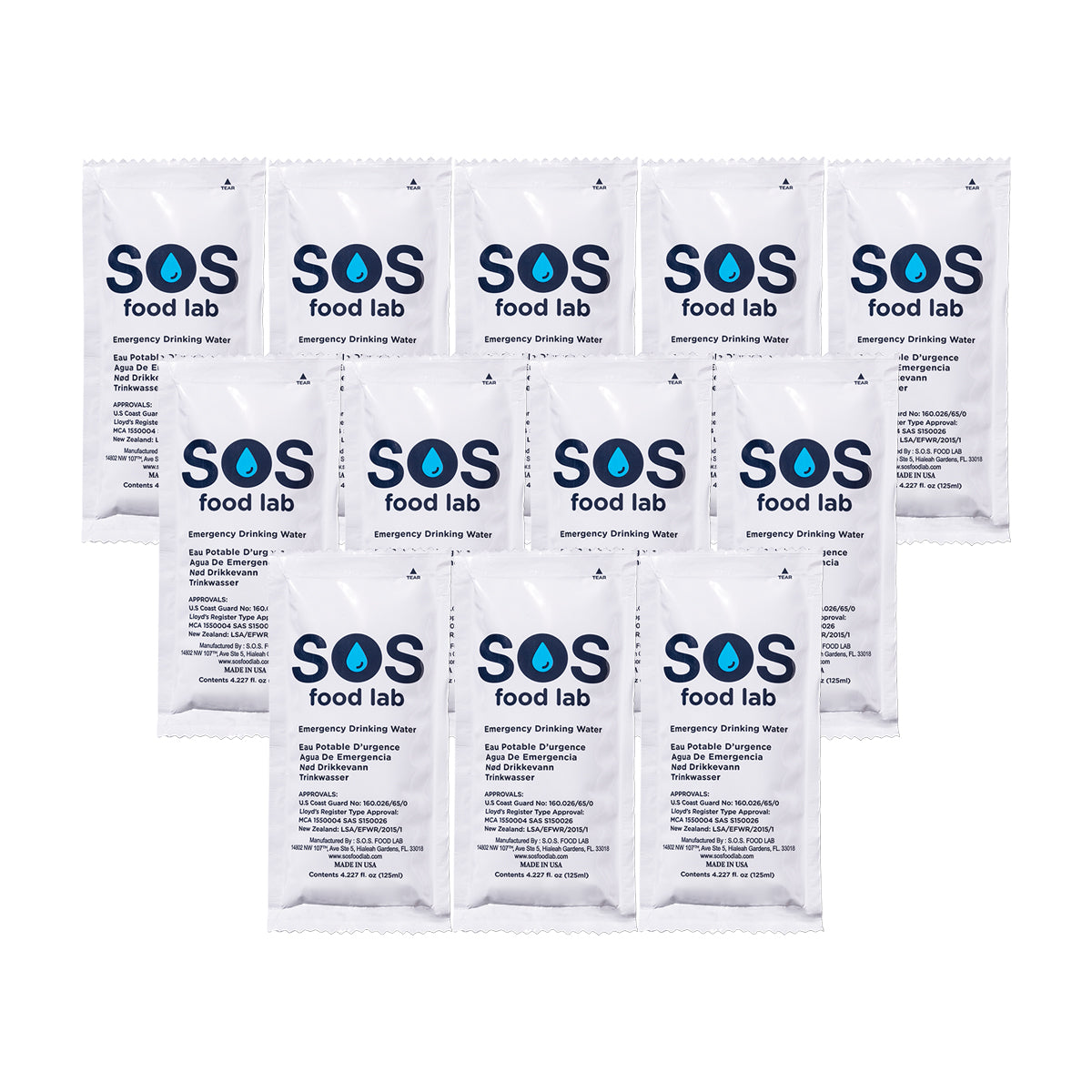 GSA SOS Emergency Drinking Water - Pack of 12