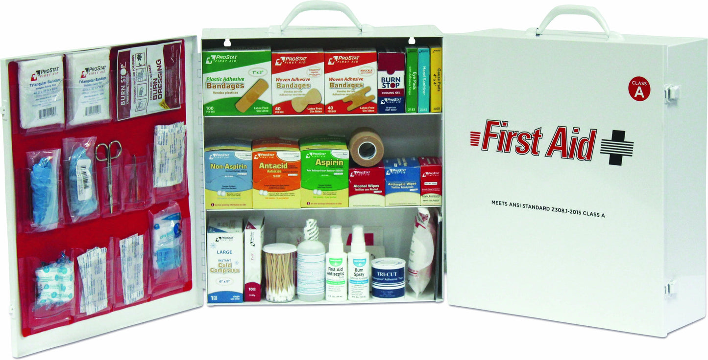 ANSI Class A 3 Shelf First Aid Cabinet with contents