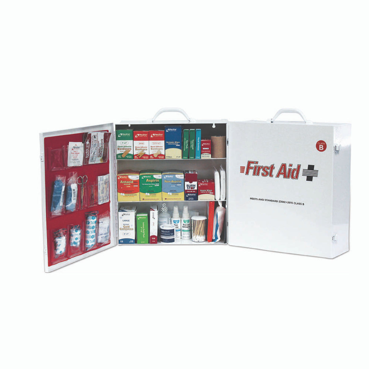 ANSI Class A 3 Shelf First Aid Cabinet with contents