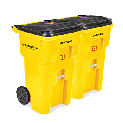 100-Person Office & Workplace Emergency Kit in Rolling Bin
