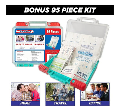 Rapid Care 315 Piece Trauma/Outdoor Kit w/ Bonus 95 Piece First Aid Kit