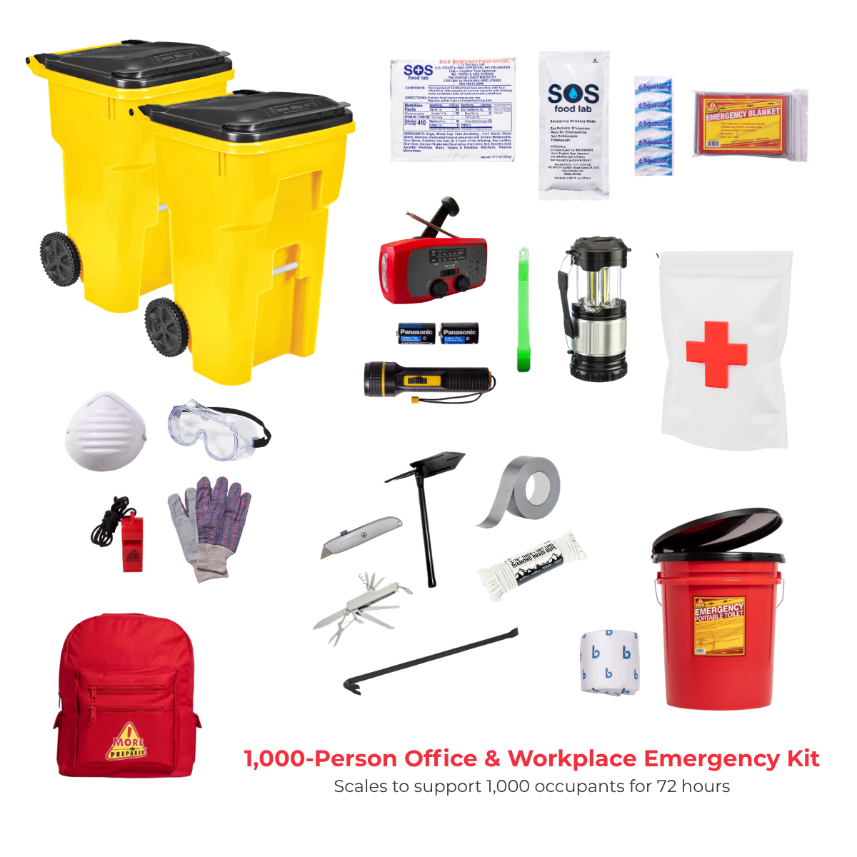 1000 Person Emergency Survival Kit | Bulk Preparedness