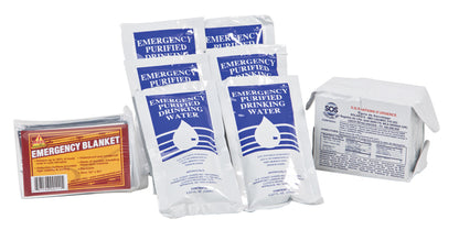 1 Person emergency kit with food, water and blanket