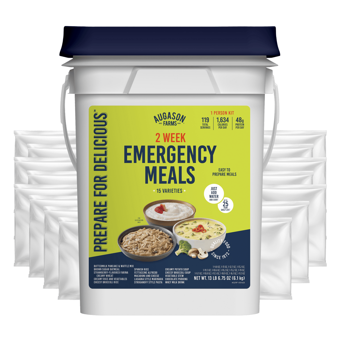 2-Week 1-Person Emergency Food Supply Kit, 119 Servings