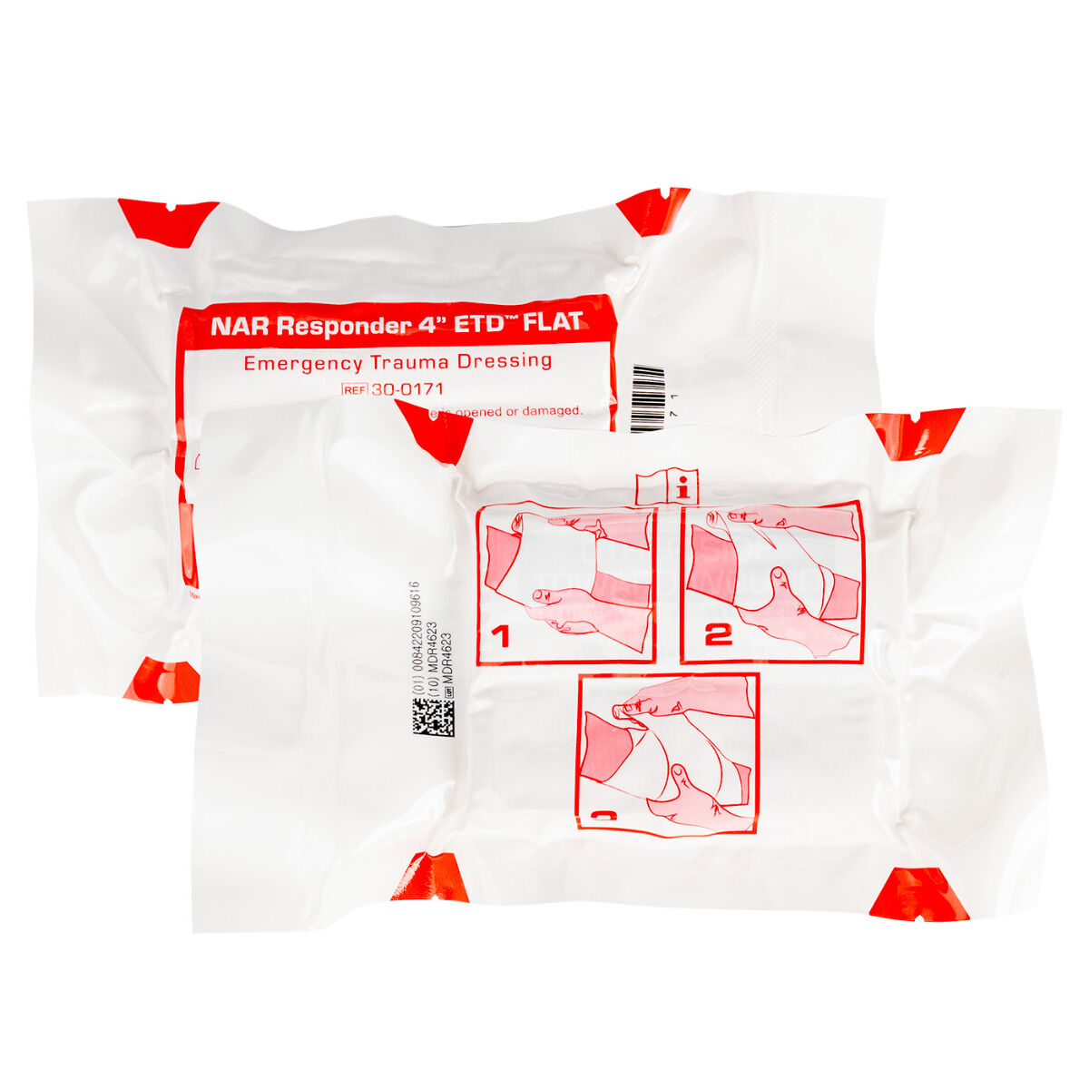 Emergency Trauma Dressing - 4" Flat