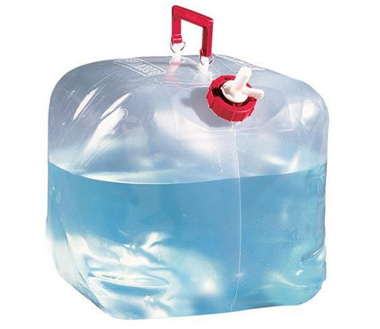 emergency 2.5 gallon water carrier with water