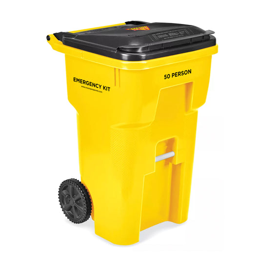 50 Person Survival Kit in Rolling Bin