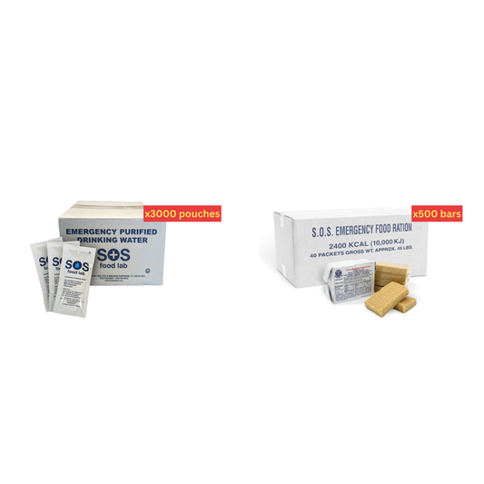 Emergency Food & Water Supply Bundle - 500 Person