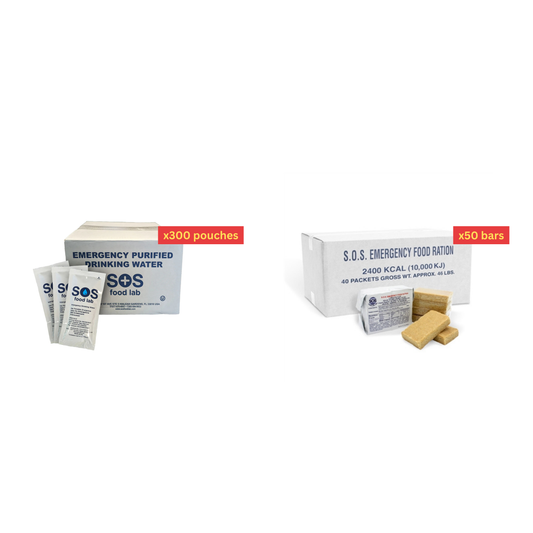 Emergency Food & Water Supply Bundle - 50 Person