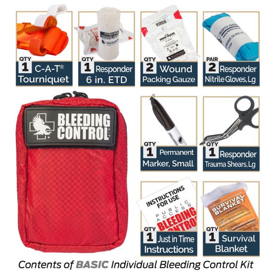 Individual Bleeding Control Kit - Nylon Bag