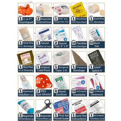 Trauma & First Aid Kit Hard Case - Class A (with Compressed Gauze)