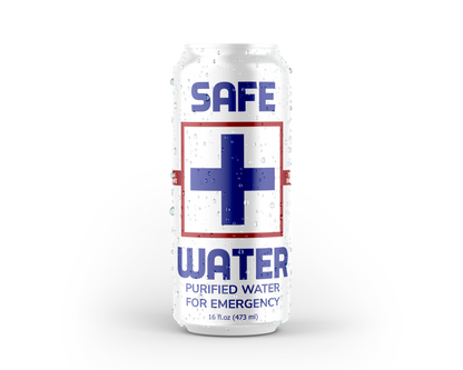 Safe Water 75 Year Shelf Life Emergency Drinking Water - 16 oz Can