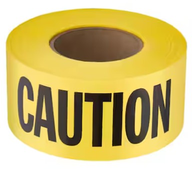 Yellow "CAUTION" Barricade Tape