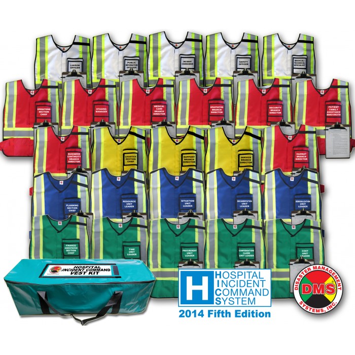 HICS 2014 Command Vest Kit for Medium Hospitals - 26 Position