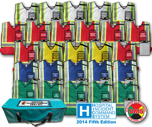 HICS 2014 Command Vest Kit for Medium Hospitals - 26 Position