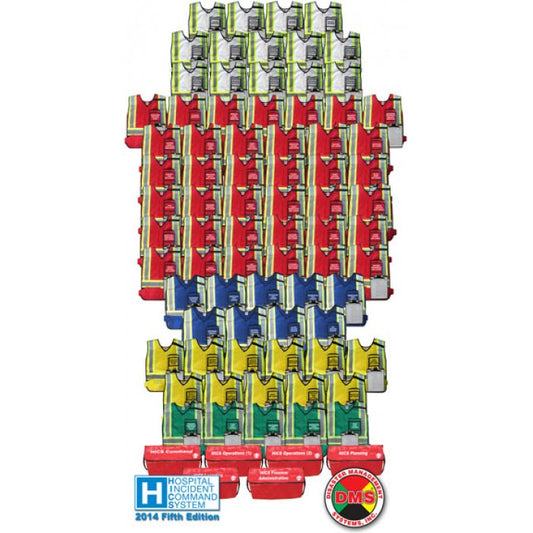 HICS 2014 Command Vest Kit for Large Hospitals - 76 Position