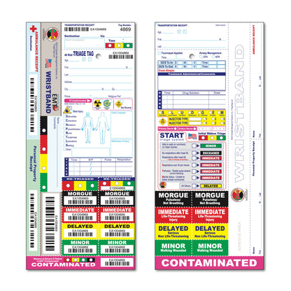 National Standard Triage Tags, With Patient Wristband- 50 ct
