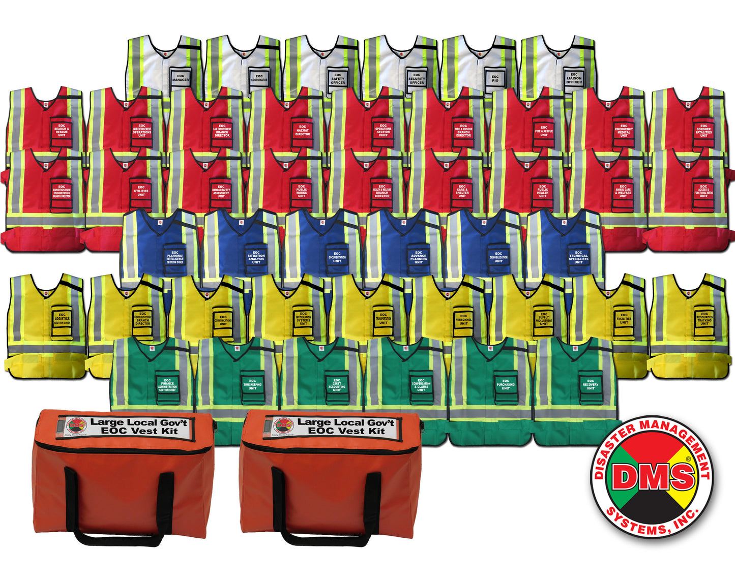 EOC Vest Kit for Large Local Government - 45 Position