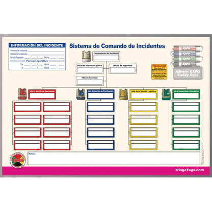 ICS Dry Erase Command Board (English or Spanish)