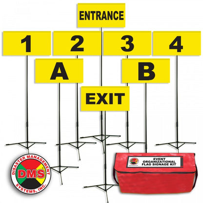 Event Organizational Flag Signage Kit (6 Colors Available)