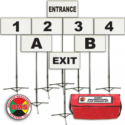 Event Organizational Flag Signage Kit (6 Colors Available)