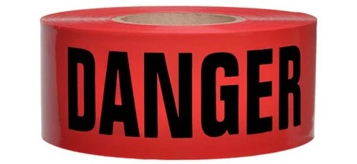 Red "DANGER" Barricade Tape