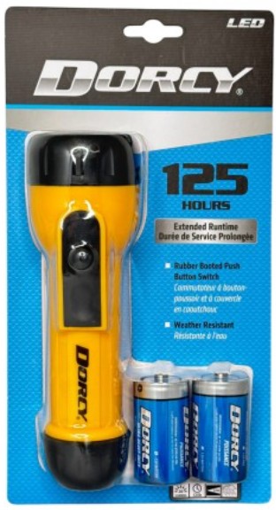 Dorcy 41-2350 Work Force Industrial LED Flashlight w/2D batteries (Shortened Shelf Life)
