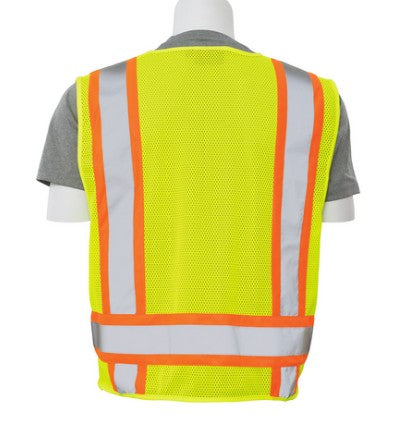 Surveyor Vest ANSI/ISEA 107 Class 2 Type R Hi-Viz Lime