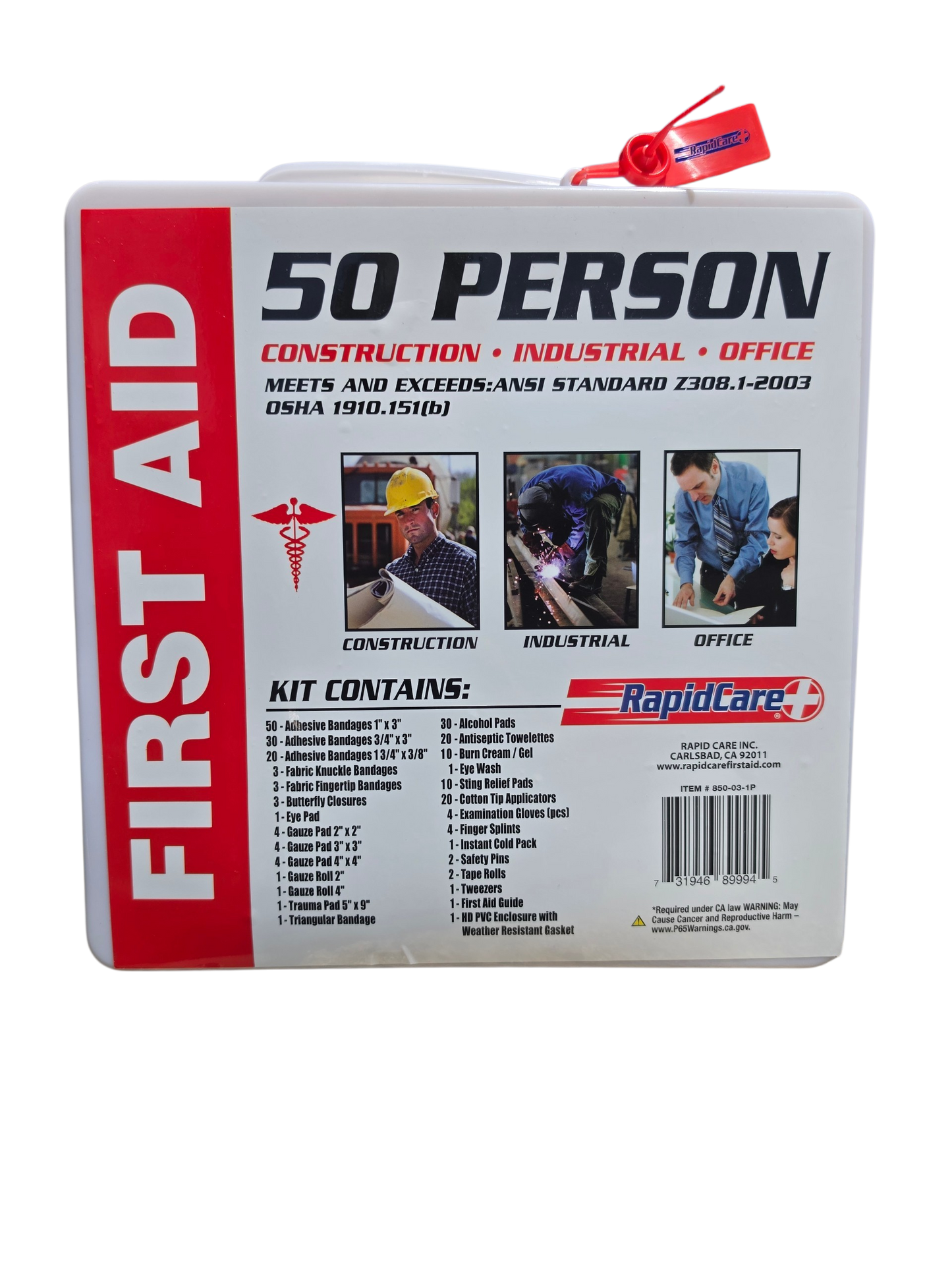 Rapid Care 50 Person OSHA First Aid Kit - Shortened Shelf Life