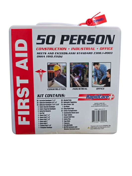 Rapid Care 50 Person OSHA First Aid Kit (Shortened Shelf Life)