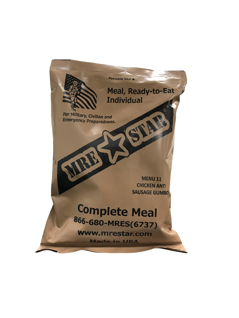 MRE Star with Heater - Single Meal Chicken & Sausage Gumbo