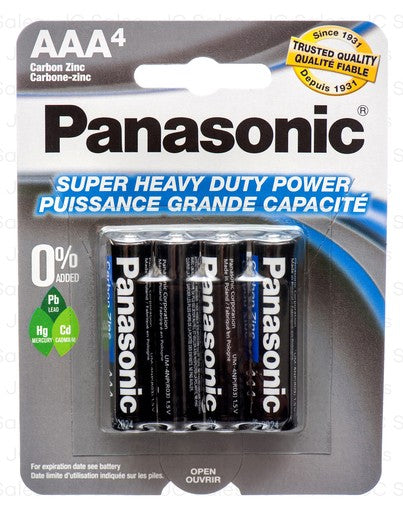 AAA Heavy Duty Batteries Panasonic