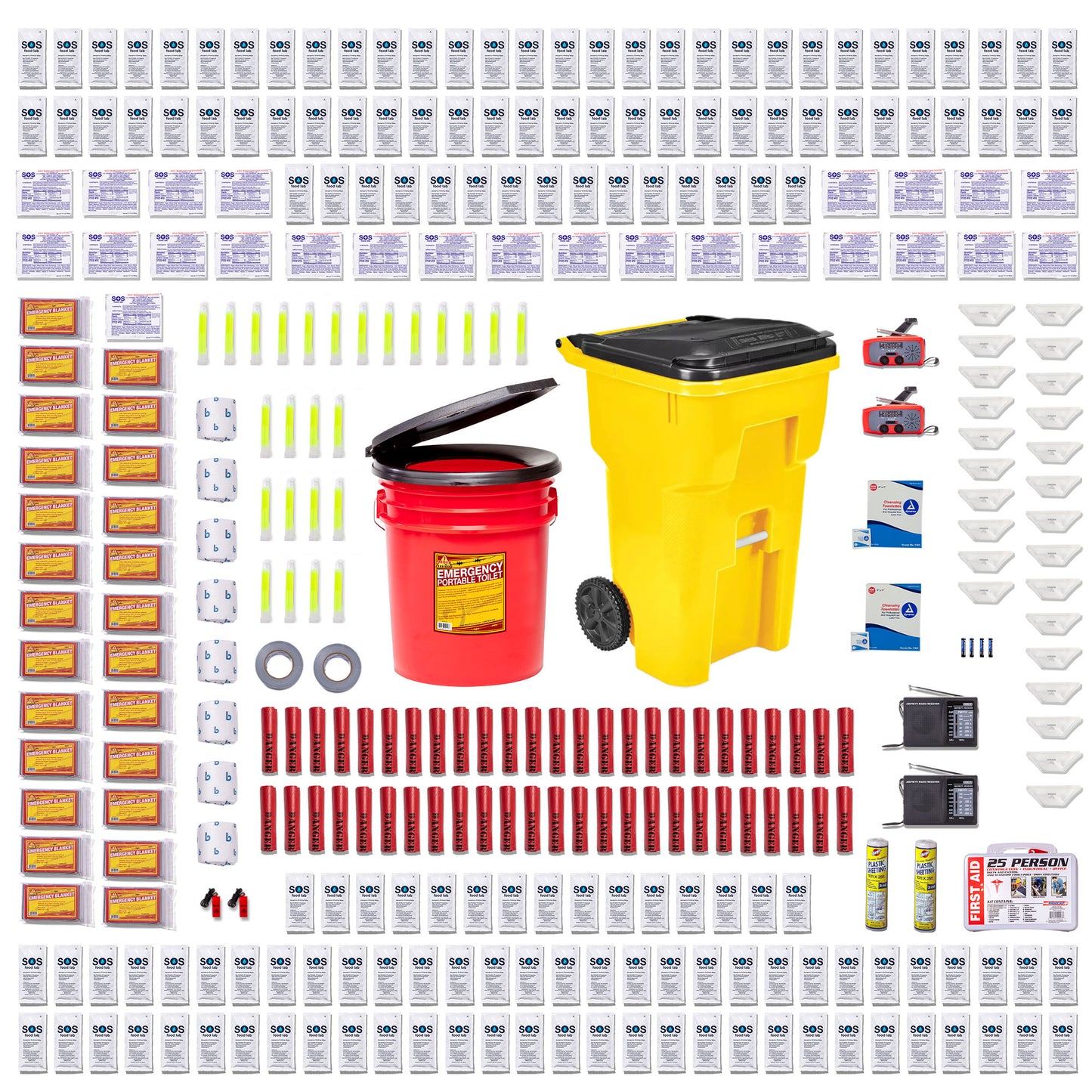 25-Person Shelter-in-Place Emergency Kit – Rolling Bin
