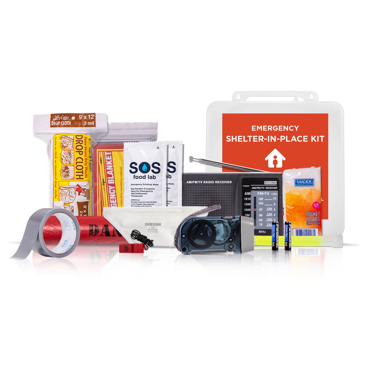 1-Person Shelter-in-Place Emergency Kit – Wall-Mount Case
