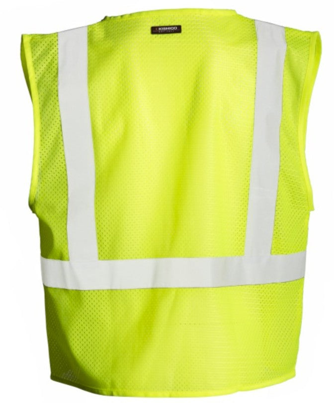 Kishigo 1083 Mesh Vest ANSI/ISEA 107-2020 Class2 Type R 4 Pocket Lime L