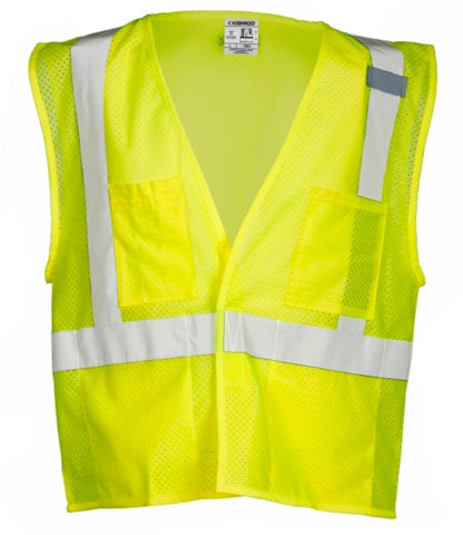 Kishigo 1083 Mesh Vest ANSI/ISEA 107-2020 Class2 Type R 4 Pocket Lime L