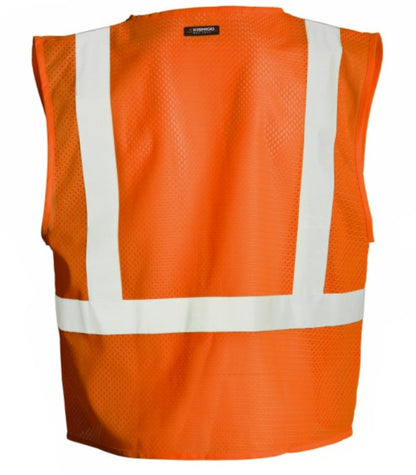 Kishigo 1084 Mesh Vest ANSI/ISEA 107-2020 Class2 Type R 4 Pocket Orange L