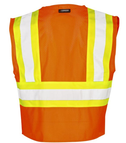 Kishigo 1176 Breakaway Vest ANSI/ISEA 107-2020 Class 2 Type R 2 Pocket Orange L