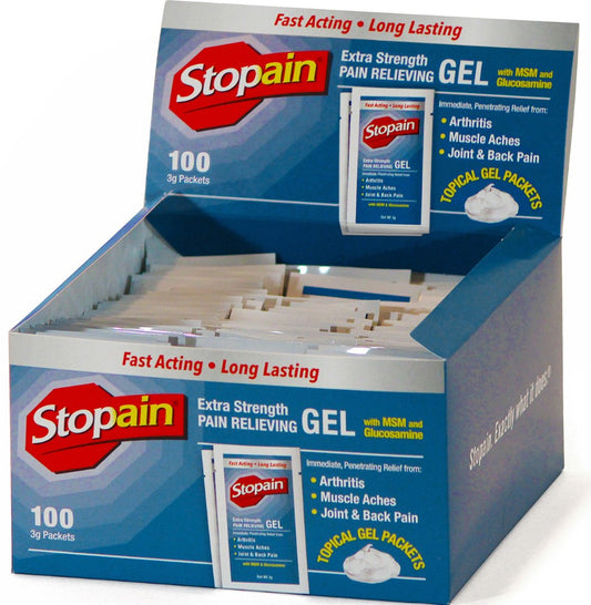 Stopain Extra Strength Pain Relieving Gel 3g - Box of 100