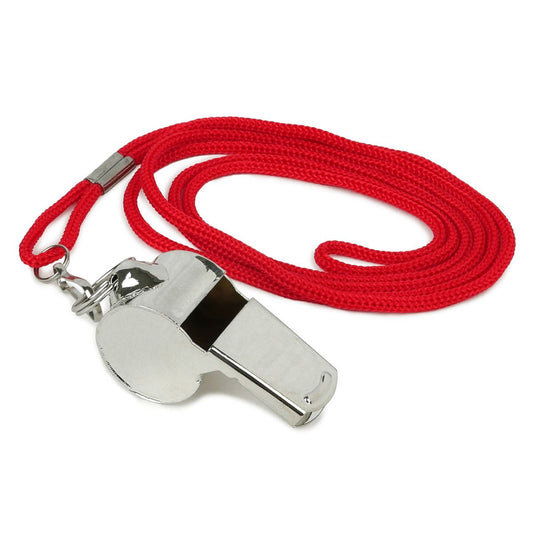 Metal Whistles with Assorted Colored Lanyard 120 db