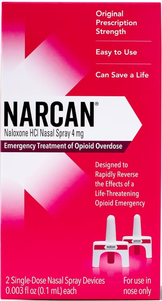Narcan Nasal Spray 4mg, 2 Pack