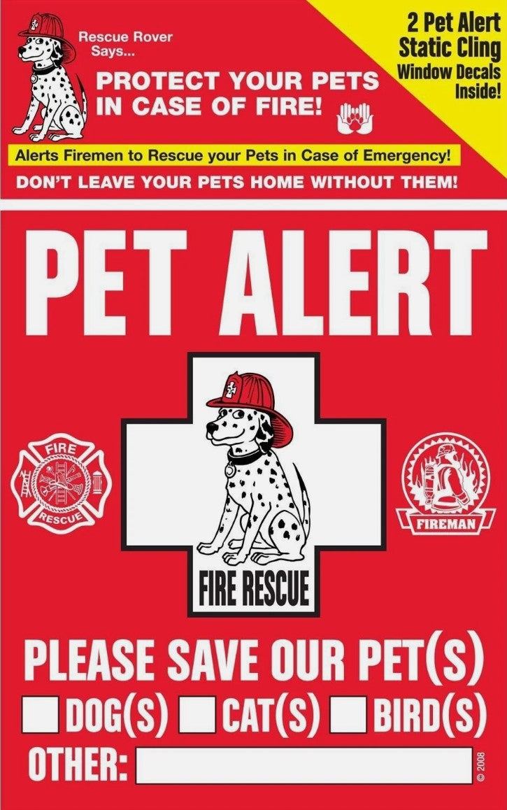 Pet Alert Window Cling (Pack of 2)